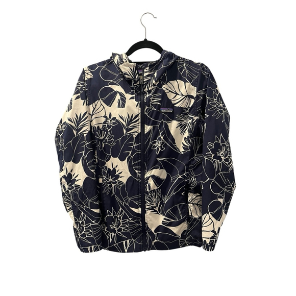 Patagonia Bajadas Hooded Full Zip Jacket Women's Size Small Tropical Lightweight - Picture 1 of 8